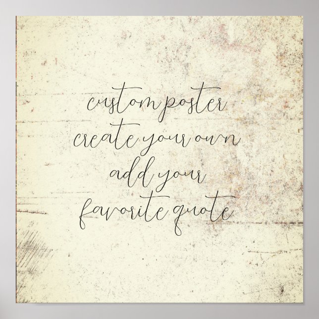 kreieren Sie Ihren eigenen, bedrückten Grunge Vint Poster (Vorne)