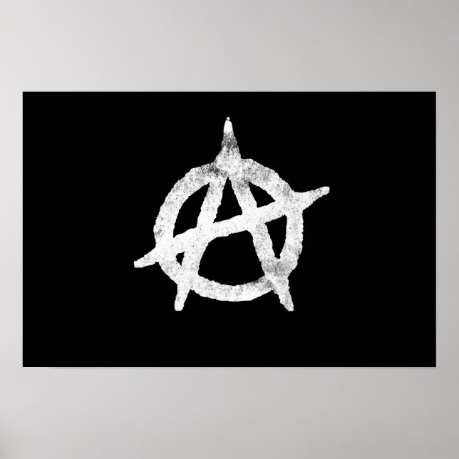 'Kreis a' Anarchiesymbol Poster (Vorne)