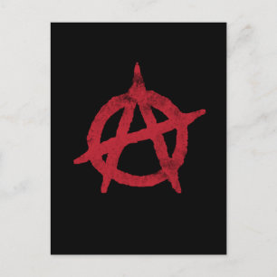 'Kreis a' Anarchiesymbol Postkarte