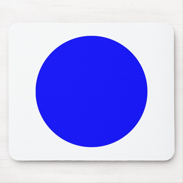 Kreis - Blau mit Weiß Mousepad (Vorne)