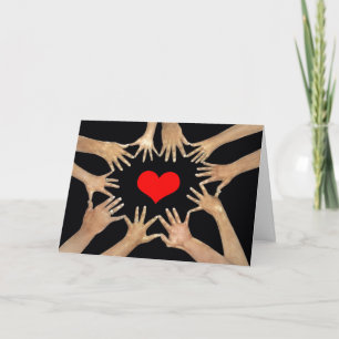 Kreis der Freunde mit inspirierender Botschaft Karte