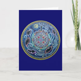 Kreis der Jahreszeit-Fall-Äquinoktikum-Mandala Karte