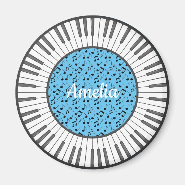 Kreis der Klaviertasten Design Magnet (Vorne)