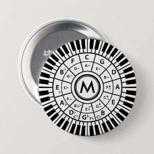 Kreis der Klaviertasten für Monogramm Button
