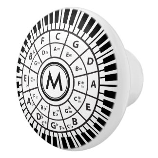 Kreis der Klaviertasten für Monogramm Keramikknauf