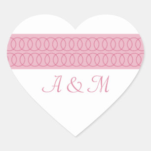 Kreis der Liebe Monogramm Herzkleber Herz-Aufkleber