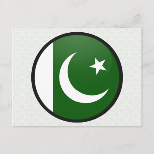Kreis der pakistanischen Qualitätsflagge Postkarte