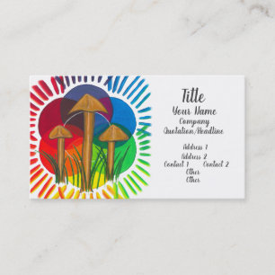 Kreis der Pilze - Acrylmalerei Visitenkarte