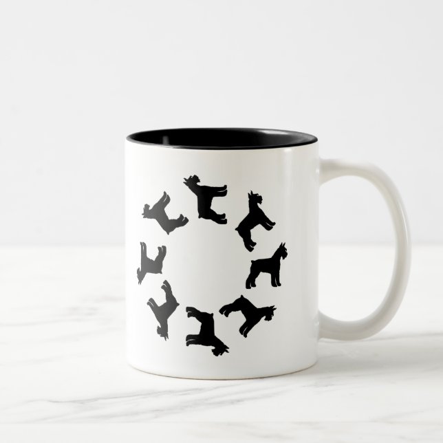 Kreis der Riesenschnauzer (Schwarzes) Zweifarbige Tasse (Rechts)