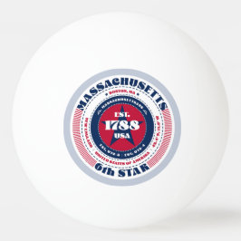 Kreis der roten, weißen und blauen Massachusetts Tischtennisball