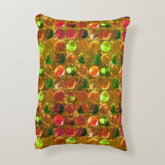 Kreis der Textur auf rauer Orange Dekokissen (Rückseite(Vertikal))