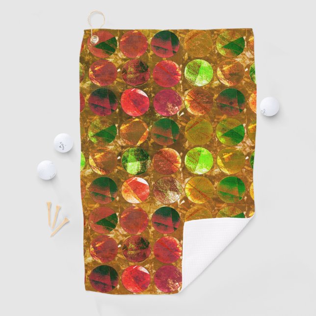 Kreis der Textur auf rauer Orange Golfhandtuch (Insitu)