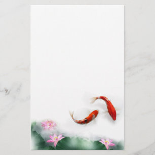 Kreis des Leben-orientalischen Zens Feng Shui Koi Briefpapier