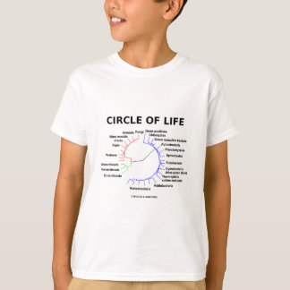 Kreis des Lebens (kreisförmiger phylogenetischer T-Shirt