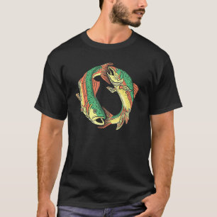 Kreis des Lebens Regenbogenforelle Fly-Fishing Nat T-Shirt