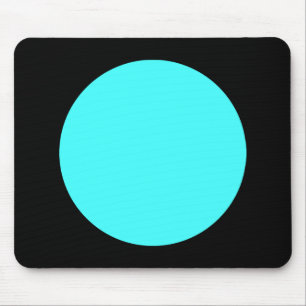 Kreis - Eisblau und schwarz Mousepad