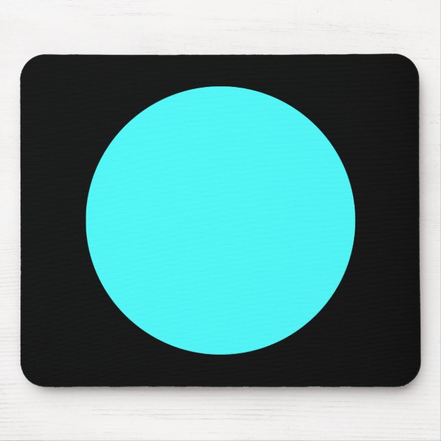 Kreis - Eisblau und schwarz Mousepad (Vorne)