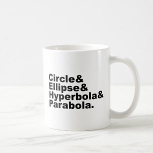 Kreis Ellipse Hyperbel Parabel   Kegelschnitte Tasse