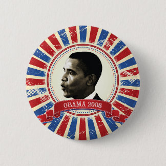 Kreis-Explosions-Knopf 61027 Obama 2008 Button