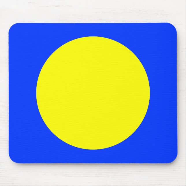 Kreis - Gelb und Blau Mousepad (Vorne)