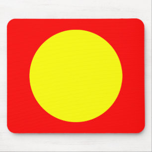 Kreis - Gelb und Rot Mousepad