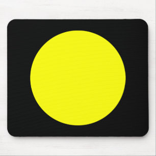 Kreis - Gelb und Schwarz Mousepad