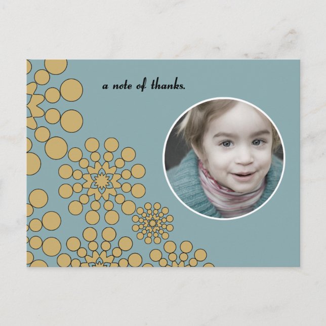 Kreis gemustert danke postkarte (Vorderseite)