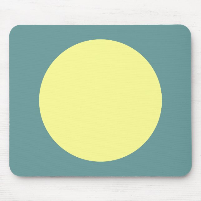 Kreis - Khalk Gelb und Ozeangrün Mousepad (Vorne)