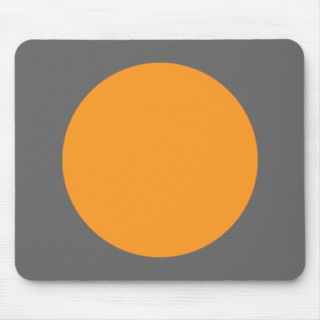 Kreis - Licht Orange mit Grau Mousepad (Vorne)