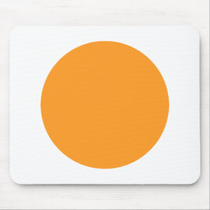Kreis - Licht Orange mit Weiß Mousepad