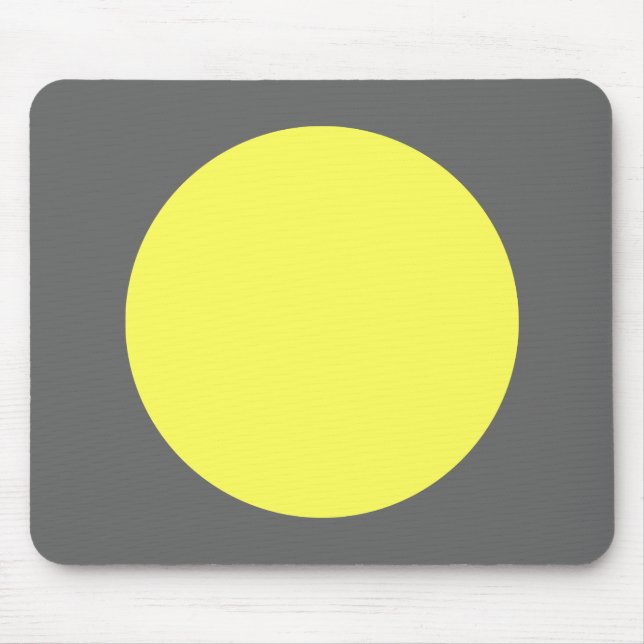 Kreis - lt Yellow und Grau Mousepad (Vorne)