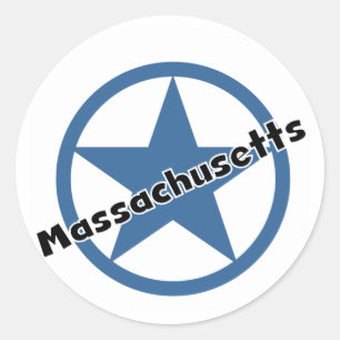 Kreis Massachusetts Runder Aufkleber