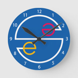 Kreis "Meer" Runde Wanduhr