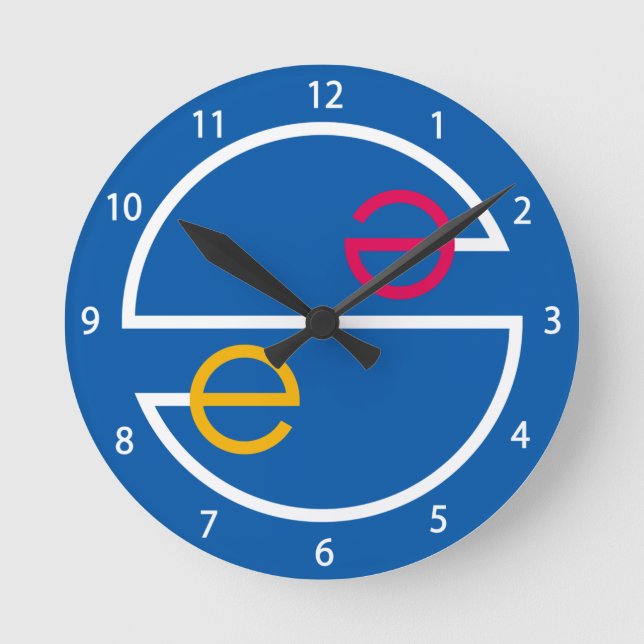 Kreis "Meer" Runde Wanduhr (Vorderseite)