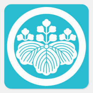 Kreis mit Go-San-Kiri Quadratischer Aufkleber