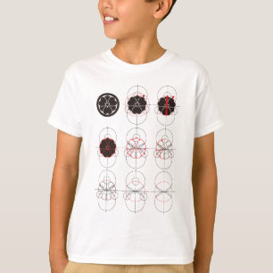 Kreis mit Schwert-Katabami-Muster T-Shirt