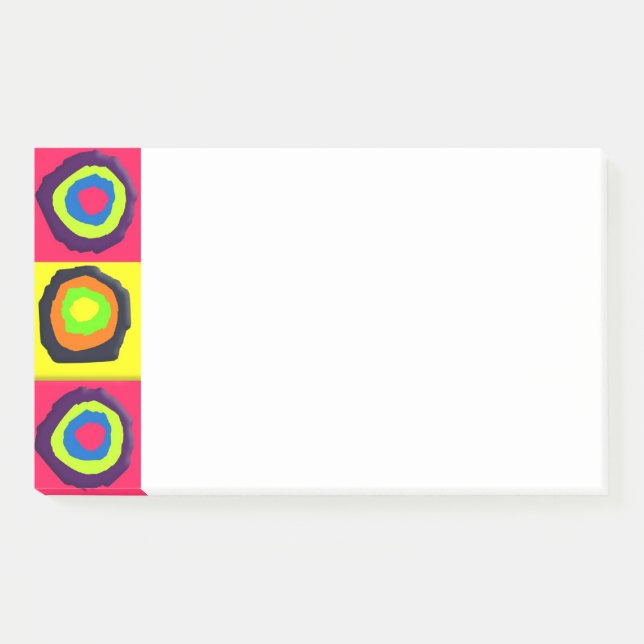 Kreis-Muster  Post-it Klebezettel (Vorderseite)