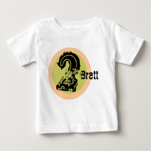 Kreis-Namen-und Alters-2. Geburtstags-T-Shirt Baby T-shirt