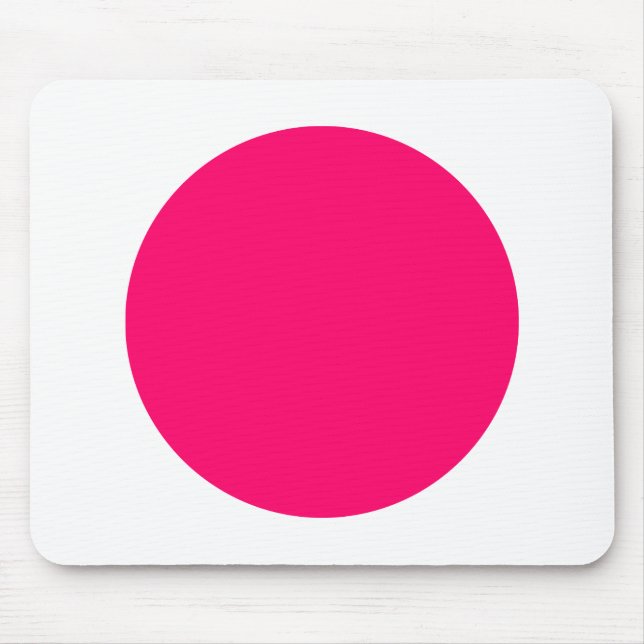 Kreis - Neonrot und Weiß Mousepad (Vorne)