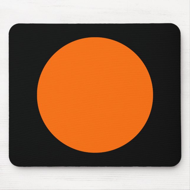 Kreis - orange und schwarz mousepad (Vorne)