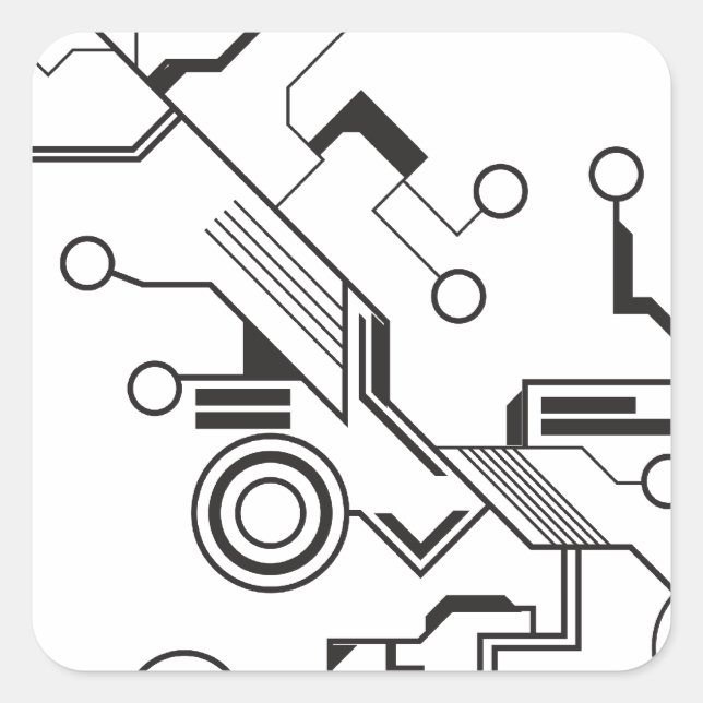 Kreis Quadratischer Aufkleber (Vorderseite)