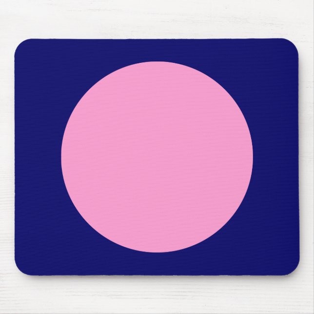 Kreis - rosa und tiefe Marine Mousepad (Vorne)