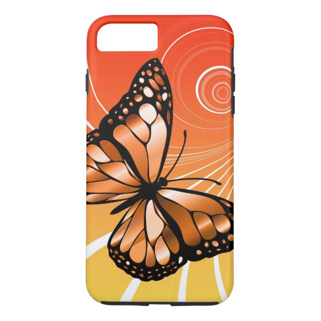 Kreis-Schmetterlings-Entwurf Case-Mate iPhone Hülle (Rückseite)