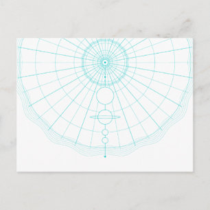 Kreis Sonnensystem Postkarte