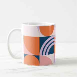Kreis-Streifen im Mid-Century-Stil: Geometrisches Kaffeetasse