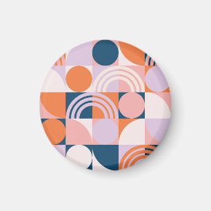 Kreis-Streifen im Mid-Century-Stil: Geometrisches Magnet