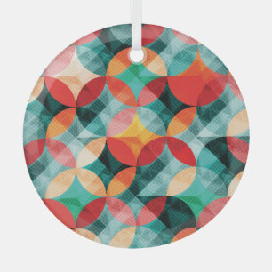 Kreis-Symphonie: Farbige abstrakte Vintage Ornament Aus Glas
