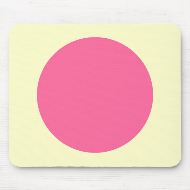 Kreis - Tief rosa und blassgelb Mousepad (Vorne)