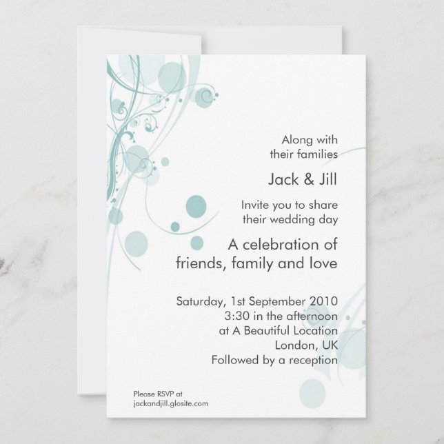 Kreis und wirbelnde (nebelige) 12x18 einladung (Vorderseite)