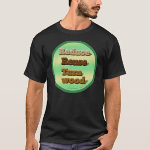 Kreis "verringern, verwenden wieder, drehen T-Shirt